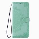 For LG Velvet 5G Mandala Flower Embossed Horizontal Flip Leather Case with Bracket / Card Slot / Wallet / Lanyard(Green) - 2