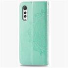 For LG Velvet 5G Mandala Flower Embossed Horizontal Flip Leather Case with Bracket / Card Slot / Wallet / Lanyard(Green) - 3