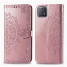 For OPPO A52 Mandala Flower Embossed Horizontal Flip Leather Case with Bracket / Card Slot / Wallet / Lanyard(Rose Gold) - 1