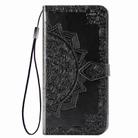 For OPPO Realme C12 Mandala Flower Embossed Horizontal Flip Leather Case with Bracket / Card Slot / Wallet / Lanyard(Black) - 2
