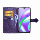 For OPPO Realme C12 Mandala Flower Embossed Horizontal Flip Leather Case with Bracket / Card Slot / Wallet / Lanyard(Purple) - 3