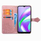 For OPPO Realme C12 Mandala Flower Embossed Horizontal Flip Leather Case with Bracket / Card Slot / Wallet / Lanyard(Rose Gold) - 3