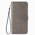 For OPPO Realme C12 Mandala Flower Embossed Horizontal Flip Leather Case with Bracket / Card Slot / Wallet / Lanyard(Gray) - 2