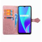 For OPPO Realme C15 Mandala Flower Embossed Horizontal Flip Leather Case with Bracket / Card Slot / Wallet / Lanyard(Rose Gold) - 3