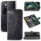 For Xiaomi Mi 10 Ultra Mandala Flower Embossed Horizontal Flip Leather Case with Bracket / Card Slot / Wallet / Lanyard(Black) - 1