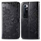 For Xiaomi Mi 10 Ultra Mandala Flower Embossed Horizontal Flip Leather Case with Bracket / Card Slot / Wallet / Lanyard(Black) - 2