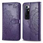 For Xiaomi Mi 10 Ultra Mandala Flower Embossed Horizontal Flip Leather Case with Bracket / Card Slot / Wallet / Lanyard(Purple) - 2