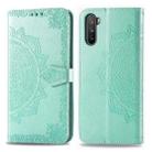 For Huawei Mate 40 Lite/Maimang 9 Mandala Flower Embossed Horizontal Flip Leather Case with Bracket / Card Slot / Wallet / Lanyard(Green) - 2