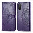 For Huawei Mate 40 Lite/Maimang 9 Mandala Flower Embossed Horizontal Flip Leather Case with Bracket / Card Slot / Wallet / Lanyard(Purple) - 2