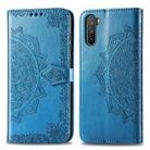 For Huawei Mate 40 Lite/Maimang 9 Mandala Flower Embossed Horizontal Flip Leather Case with Bracket / Card Slot / Wallet / Lanyard(Blue) - 2