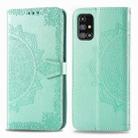 For Samsung Galaxy M31s Mandala Flower Embossed Horizontal Flip Leather Case with Bracket / Card Slot / Wallet / Lanyard(Green) - 1