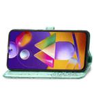 For Samsung Galaxy M31s Mandala Flower Embossed Horizontal Flip Leather Case with Bracket / Card Slot / Wallet / Lanyard(Green) - 5