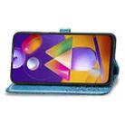 For Samsung Galaxy M31s Mandala Flower Embossed Horizontal Flip Leather Case with Bracket / Card Slot / Wallet / Lanyard(Blue) - 5