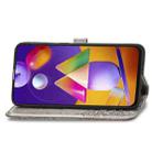 For Samsung Galaxy M31s Mandala Flower Embossed Horizontal Flip Leather Case with Bracket / Card Slot / Wallet / Lanyard(Gray) - 5