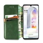 For LG Velvet 5G Cubic Grid Pressed Horizontal Flip Magnetic PU Leather Case with Holder & Card Slots & Wallet(Green) - 3