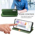 For LG Velvet 5G Cubic Grid Pressed Horizontal Flip Magnetic PU Leather Case with Holder & Card Slots & Wallet(Green) - 4