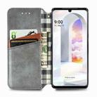 For LG Velvet 5G Cubic Grid Pressed Horizontal Flip Magnetic PU Leather Case with Holder & Card Slots & Wallet(Grey) - 4