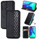 For Motorola Moto G Pro Cubic Grid Pressed Horizontal Flip Magnetic PU Leather Case with Holder & Card Slots & Wallet(Black) - 1