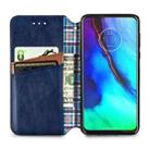 For Motorola Moto G Pro Cubic Grid Pressed Horizontal Flip Magnetic PU Leather Case with Holder & Card Slots & Wallet(Blue) - 3