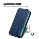 For Motorola Moto G Pro Cubic Grid Pressed Horizontal Flip Magnetic PU Leather Case with Holder & Card Slots & Wallet(Blue) - 5