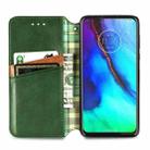 For Motorola Moto G Pro Cubic Grid Pressed Horizontal Flip Magnetic PU Leather Case with Holder & Card Slots & Wallet(Green) - 3