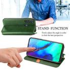 For Motorola Moto G Pro Cubic Grid Pressed Horizontal Flip Magnetic PU Leather Case with Holder & Card Slots & Wallet(Green) - 4