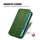For Motorola Moto G Pro Cubic Grid Pressed Horizontal Flip Magnetic PU Leather Case with Holder & Card Slots & Wallet(Green) - 5