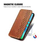 For Motorola Moto G Pro Cubic Grid Pressed Horizontal Flip Magnetic PU Leather Case with Holder & Card Slots & Wallet(Brown) - 5