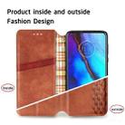 For Motorola Moto G Pro Cubic Grid Pressed Horizontal Flip Magnetic PU Leather Case with Holder & Card Slots & Wallet(Brown) - 6