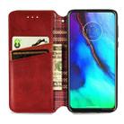 For Motorola Moto G Pro Cubic Grid Pressed Horizontal Flip Magnetic PU Leather Case with Holder & Card Slots & Wallet(Red) - 3