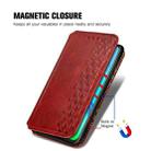 For Motorola Moto G Pro Cubic Grid Pressed Horizontal Flip Magnetic PU Leather Case with Holder & Card Slots & Wallet(Red) - 5