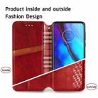For Motorola Moto G Pro Cubic Grid Pressed Horizontal Flip Magnetic PU Leather Case with Holder & Card Slots & Wallet(Red) - 6