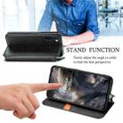 For One Plus Nord Cubic Grid Pressed Horizontal Flip Magnetic PU Leather Case with Holder & Card Slots & Wallet(Black) - 4