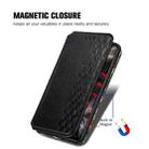 For One Plus Nord Cubic Grid Pressed Horizontal Flip Magnetic PU Leather Case with Holder & Card Slots & Wallet(Black) - 5