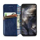 For One Plus Nord Cubic Grid Pressed Horizontal Flip Magnetic PU Leather Case with Holder & Card Slots & Wallet(Blue) - 3