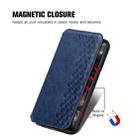 For One Plus Nord Cubic Grid Pressed Horizontal Flip Magnetic PU Leather Case with Holder & Card Slots & Wallet(Blue) - 5