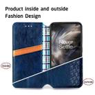 For One Plus Nord Cubic Grid Pressed Horizontal Flip Magnetic PU Leather Case with Holder & Card Slots & Wallet(Blue) - 6