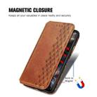 For One Plus Nord Cubic Grid Pressed Horizontal Flip Magnetic PU Leather Case with Holder & Card Slots & Wallet(Brown) - 5
