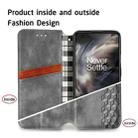 For One Plus Nord Cubic Grid Pressed Horizontal Flip Magnetic PU Leather Case with Holder & Card Slots & Wallet(Grey) - 6