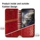 For One Plus Nord Cubic Grid Pressed Horizontal Flip Magnetic PU Leather Case with Holder & Card Slots & Wallet(Red) - 6