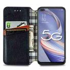 For OPPO A92S Cubic Grid Pressed Horizontal Flip Magnetic PU Leather Case with Holder & Card Slots & Wallet(Black) - 3