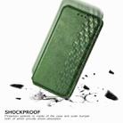 For OPPO A92S Cubic Grid Pressed Horizontal Flip Magnetic PU Leather Case with Holder & Card Slots & Wallet(Green) - 2