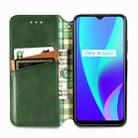 For OPPO Realme C15 Cubic Grid Pressed Horizontal Flip Magnetic PU Leather Case with Holder & Card Slots & Wallet(Green) - 3