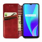 For OPPO Realme C15 Cubic Grid Pressed Horizontal Flip Magnetic PU Leather Case with Holder & Card Slots & Wallet(Red) - 3