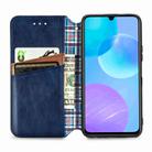 For Huawei Honor 30 Lite Cubic Grid Pressed Horizontal Flip Magnetic PU Leather Case with Holder & Card Slots & Wallet(Blue) - 3