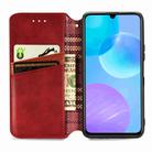 For Huawei Honor 30 Lite Cubic Grid Pressed Horizontal Flip Magnetic PU Leather Case with Holder & Card Slots & Wallet(Red) - 3