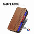 For Samsung Galaxy A01 Core Cubic Grid Pressed Horizontal Flip Magnetic PU Leather Case with Holder & Card Slots & Wallet(Brown) - 3