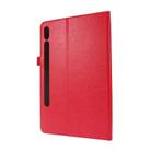 For Samsung Galaxy Tab S8 / Galaxy Tab S7 T870 2-Folding Business Horizontal Flip PU Leather Case with Card Slots & Holder(Red) - 3