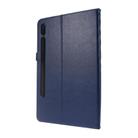 For Samsung Galaxy Tab S8 / Galaxy Tab S7 T870 2-Folding Business Horizontal Flip PU Leather Case with Card Slots & Holder(Dark Blue) - 2