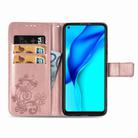 For Huawei Mate 40 Lite /Maimang 9 Four-leaf Clasp Embossed Buckle Mobile Phone Protection Leather Case with Lanyard & Card Slot & Wallet & Bracket Function(Rose Gold) - 3